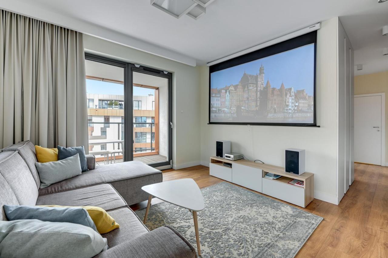 Premium Family & Business Old Town Riverside Apartment With Parking Danzica Esterno foto